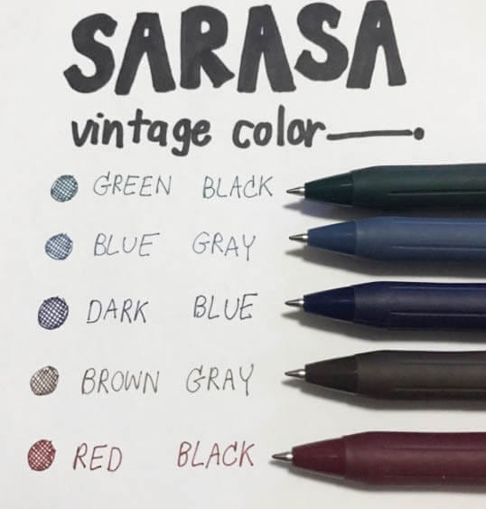 ปากกาเจล ZEBRA VINTAGE 0.5 แพ็ค 5 ด้าม/สี (SET A)_1